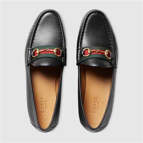 Gucci leather horsebit loafer women's